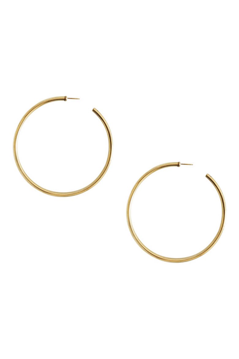 Extra-Large Classic Hoop Earrings, Main, color, BRASS