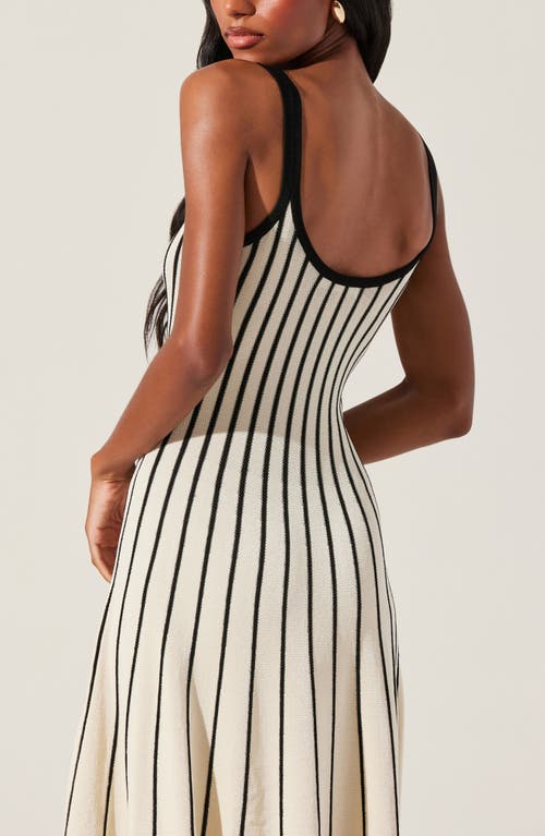 Astr Irecia Stripe Sweater Midi Dress In Striped In Multi