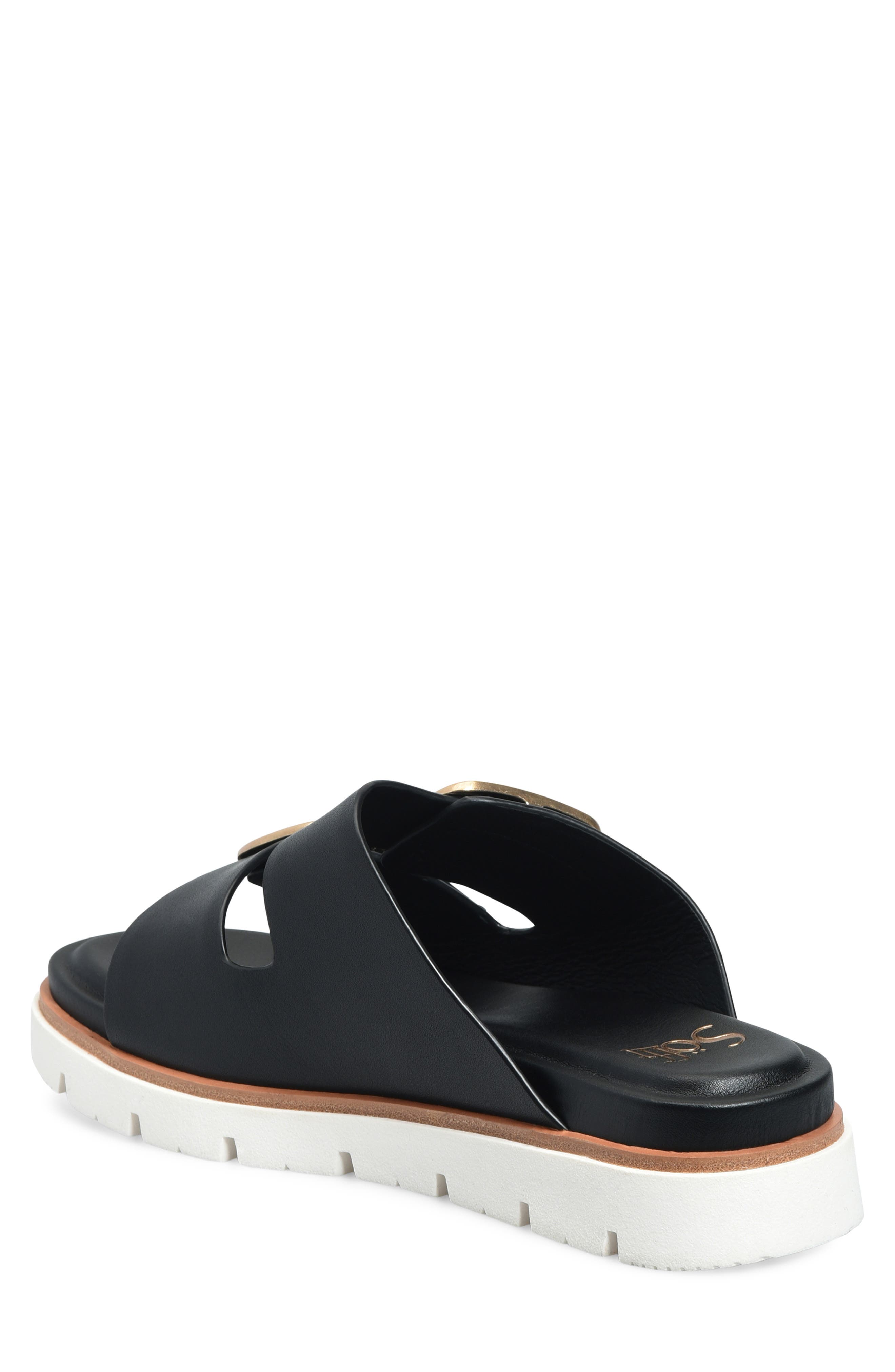 Söfft Gabby Platform Slide Sandal, Alternate, color, Black