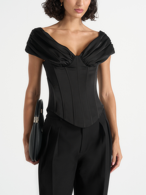 Ursula Ruched Off-Shoulder Corset Top