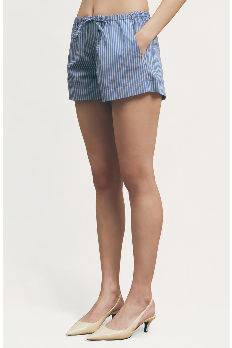Winow Stripe Drawstring Shorts, Alternate, color, BLUE STRIPE