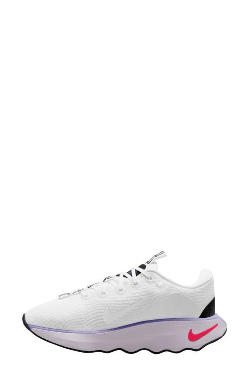 Nike Motiva Road Runner Walking Shoe In White/lilac/barely Grape