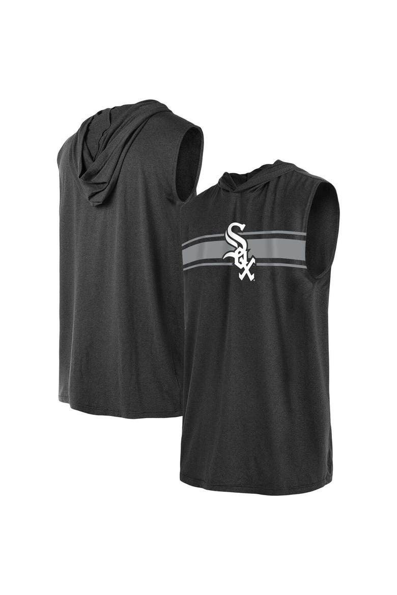 Men's New Era Black Chicago White Sox Sleeveless Pullover Hoodie, Main, color, Black