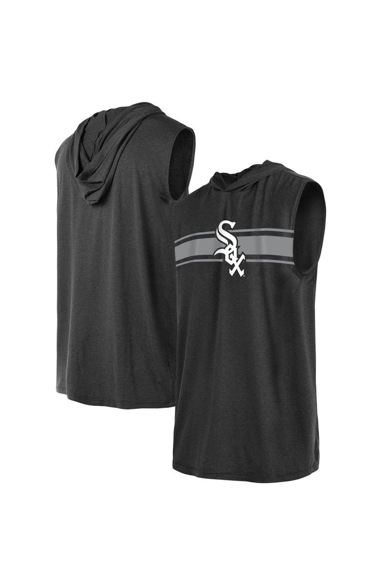 New Era Men's New Era Black Chicago White Sox Sleeveless Pullover Hoodie, Main, color, Black