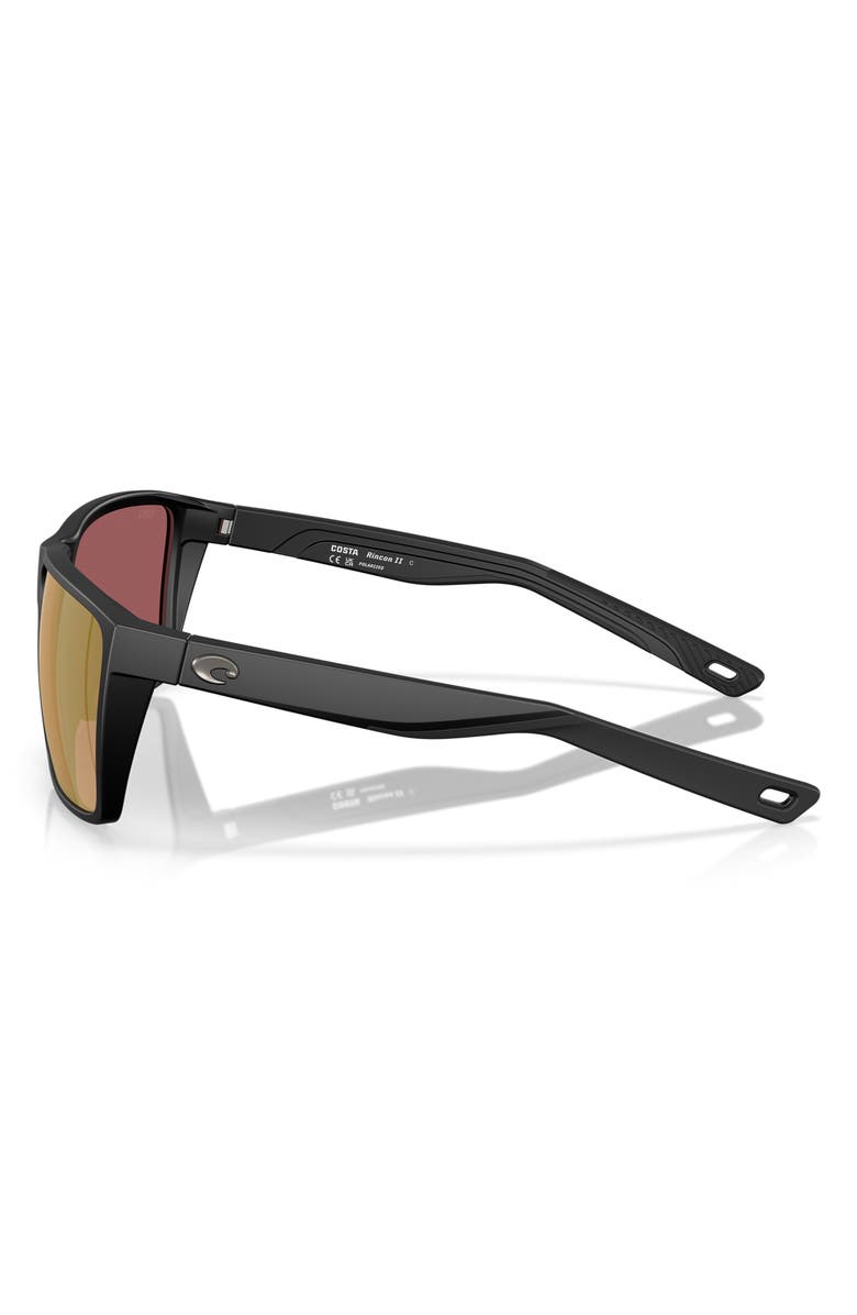 Costa Del Mar Rincon II 64mm Sunglasses, Alternate, color, Matte Black / Gold Mirror 580G