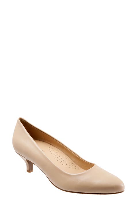 Nude kitten heel pumps best sale