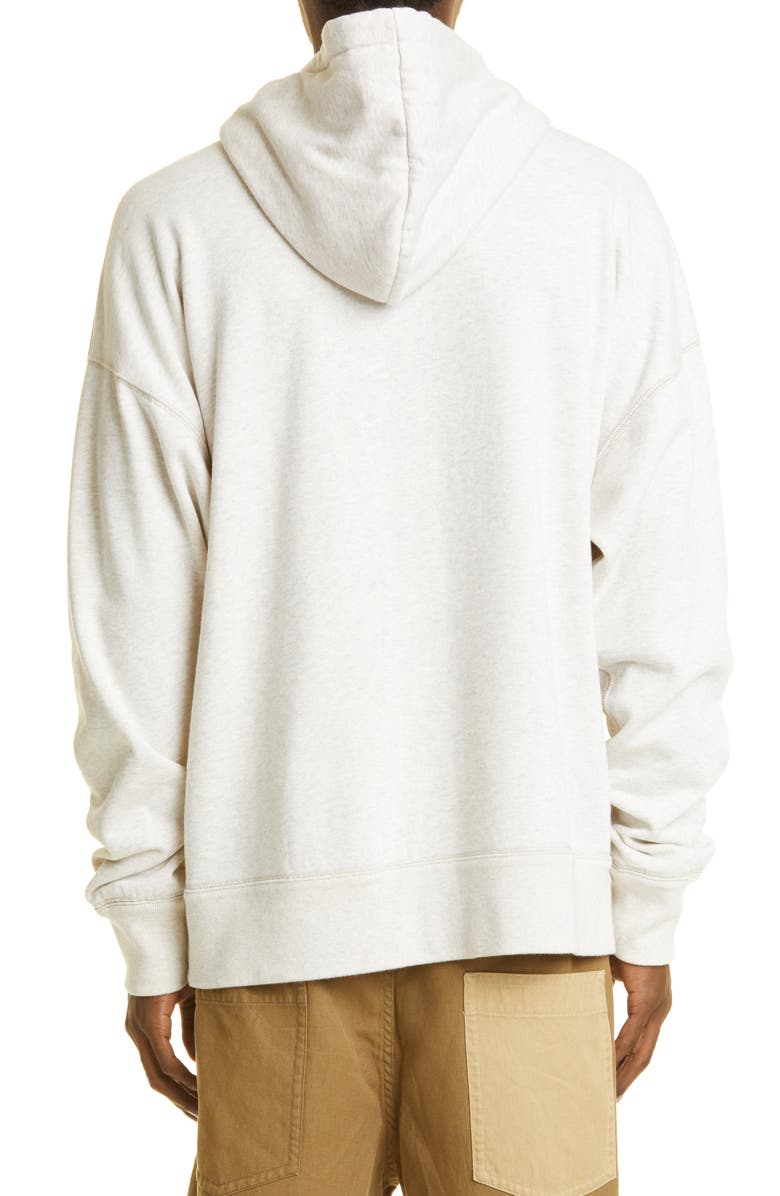 Isabel Marant Oversized Organic Cotton Blend Logo Graphic Hoodie, Alternate, color,