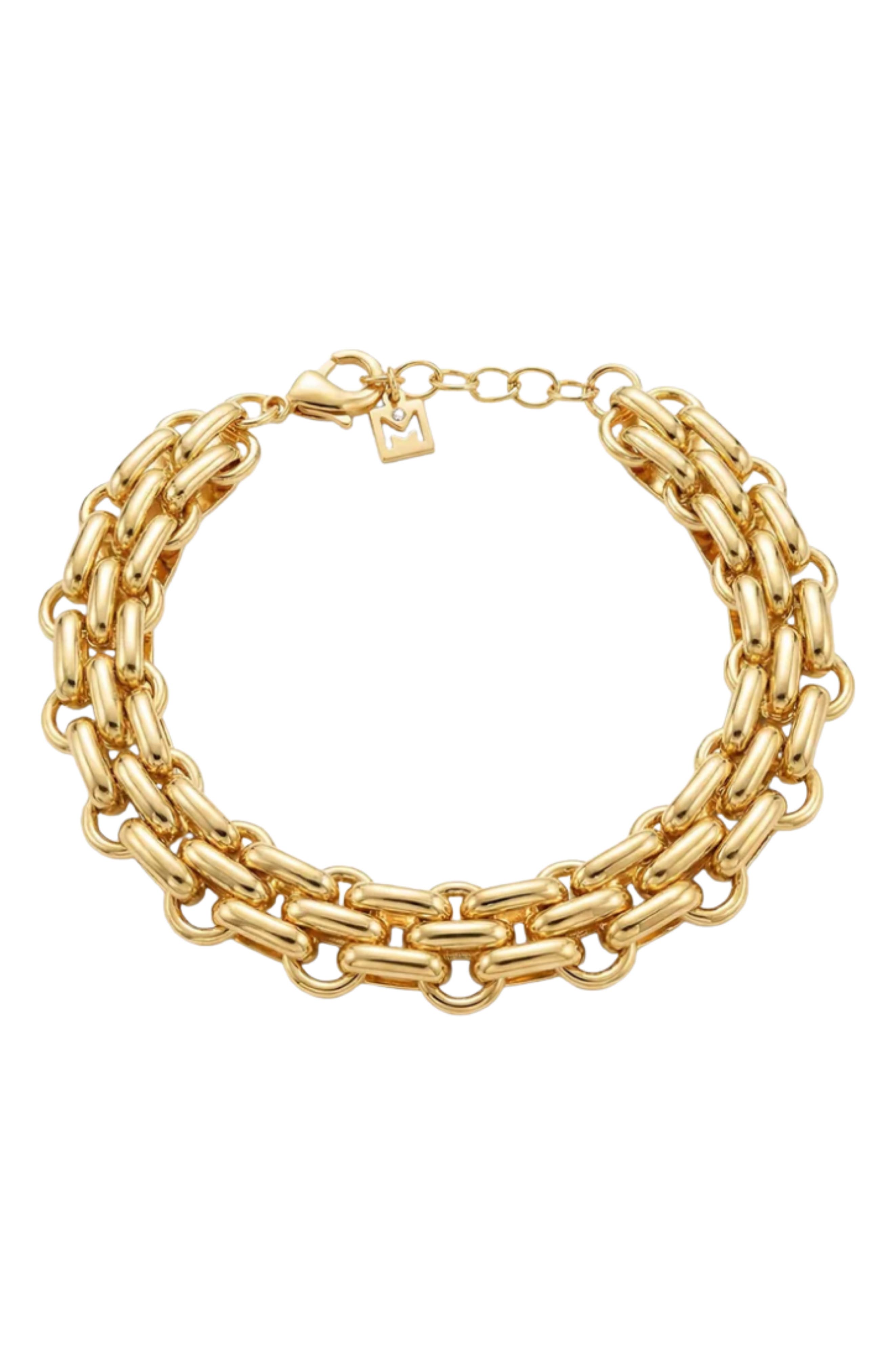 The M Jewelers The Lennon Link Bracelet In Gold
