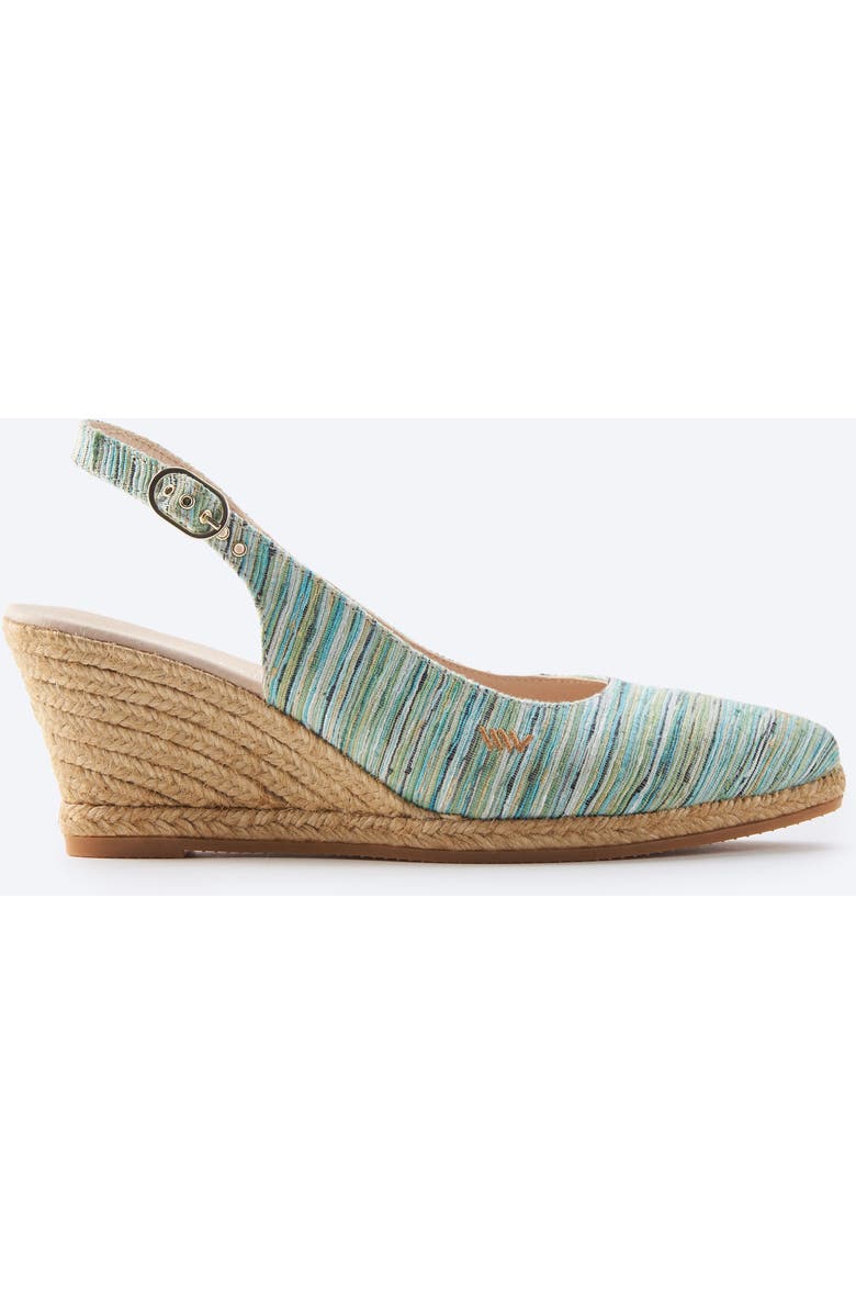 VISCATA Palomera Canvas Espadrille Wedges, Main, color, Multicolor Blue