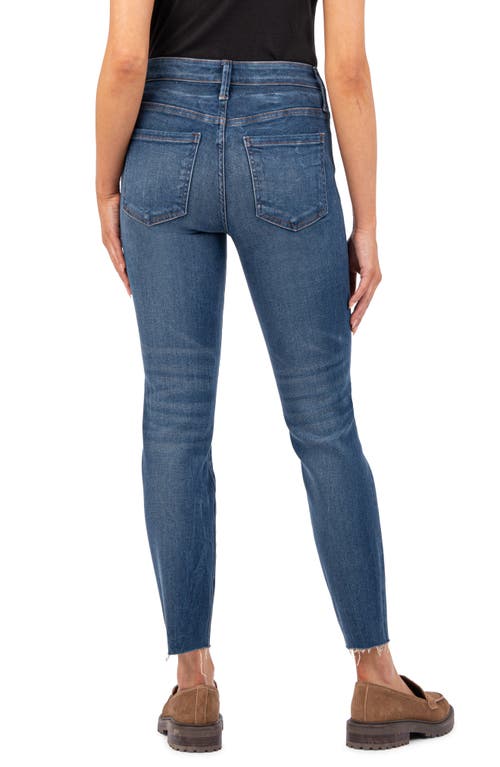 Kut From The Kloth Charlize High Waist Raw Hem Ankle Skinny Jeans In Jubilant