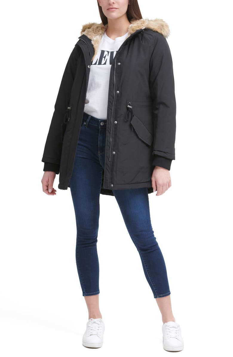 Levi's<sup>®</sup> Arctic Cloth Water Resistant Hooded Parka with Removable Faux Fur Trim, Alternate, color, 