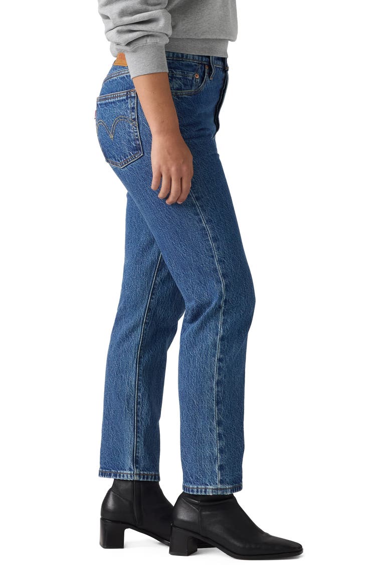 501® High Waist Crop Straight Leg Jeans, Alternate, color, LISTEN TO YOURSELF T2