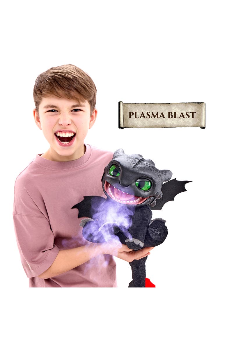 How To Train Your Dragon WOW! STUFF Toothless Puppetronic by RealFX 10" Plush 50+ Sounds Ages 6+ HTTYD, Alternate, color, Multicolored