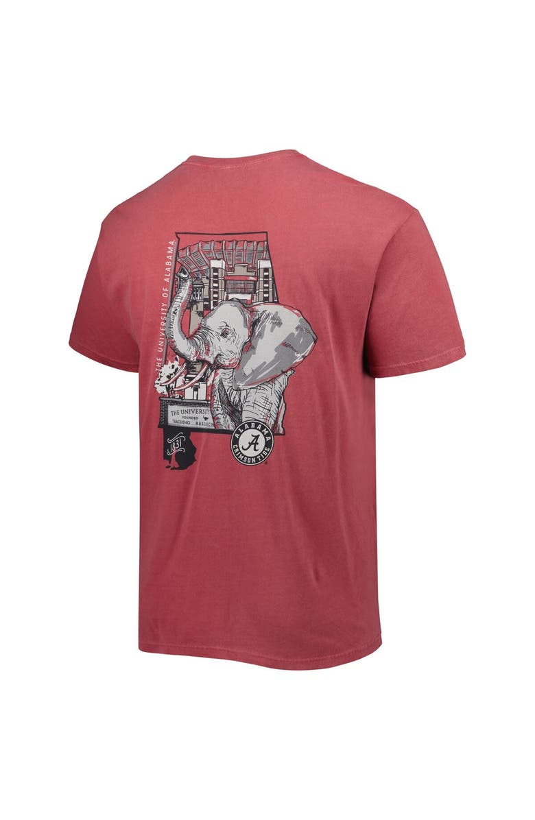 IMAGE ONE Men's Crimson Alabama Crimson Tide Hyperlocal Elephant T-Shirt, Alternate, color, Crimson