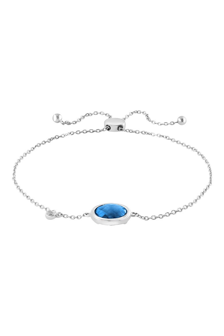 Oval Cut Blue Topaz Slide Bracelet, Main, color, BLUE