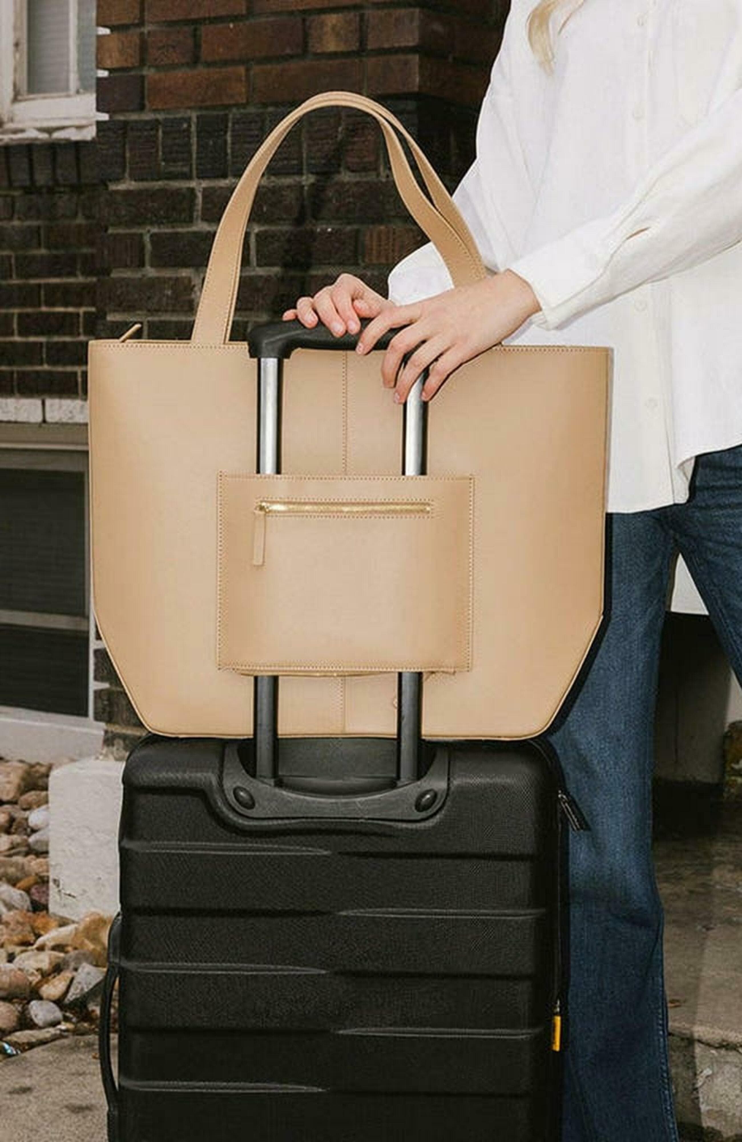 Hayes Hat Carrying Tote, Alternate, color, Tan