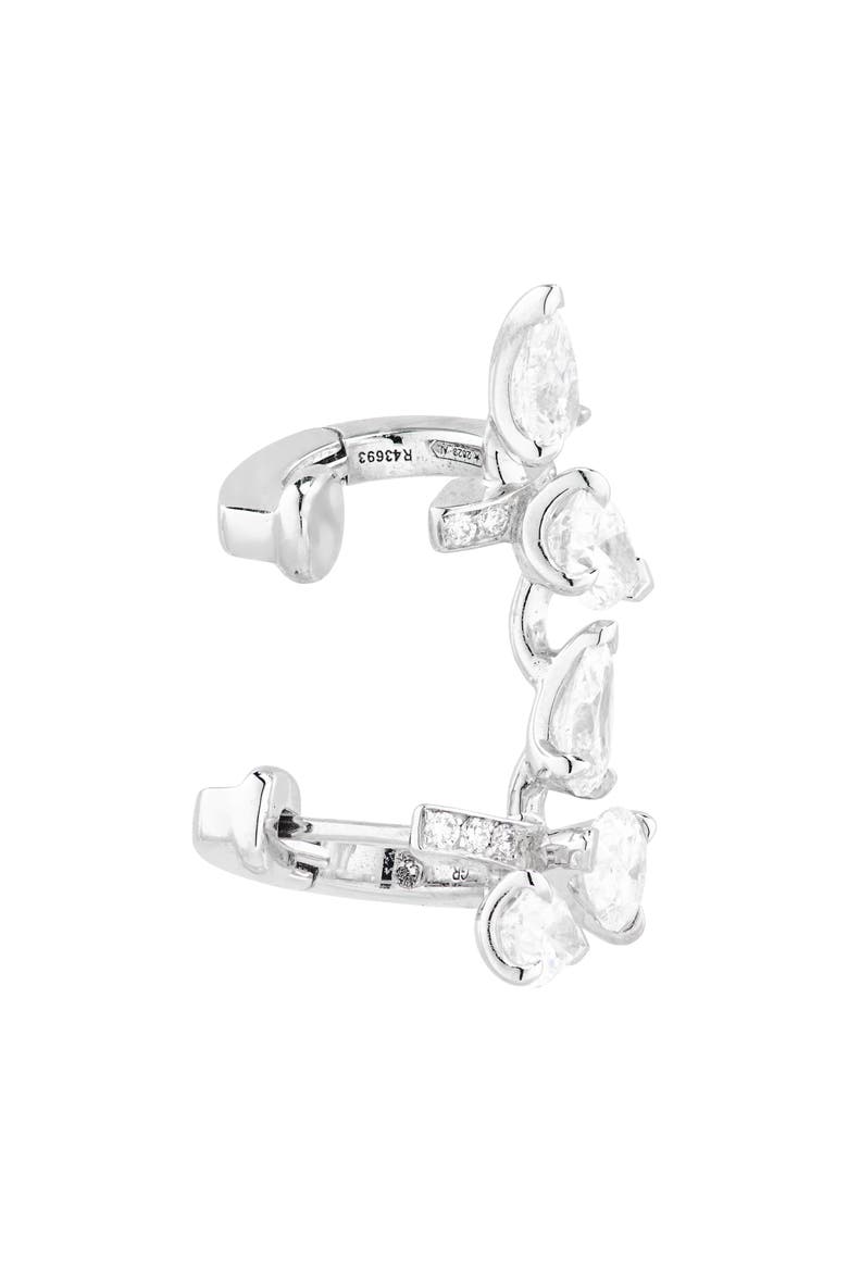 Serti Sur Vide Diamond Single Earring, Alternate, color, WHITE GOLD