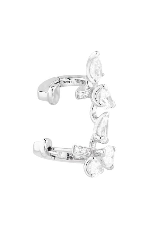 Repossi Serti Sur Vide Diamond Single Earring In Silver