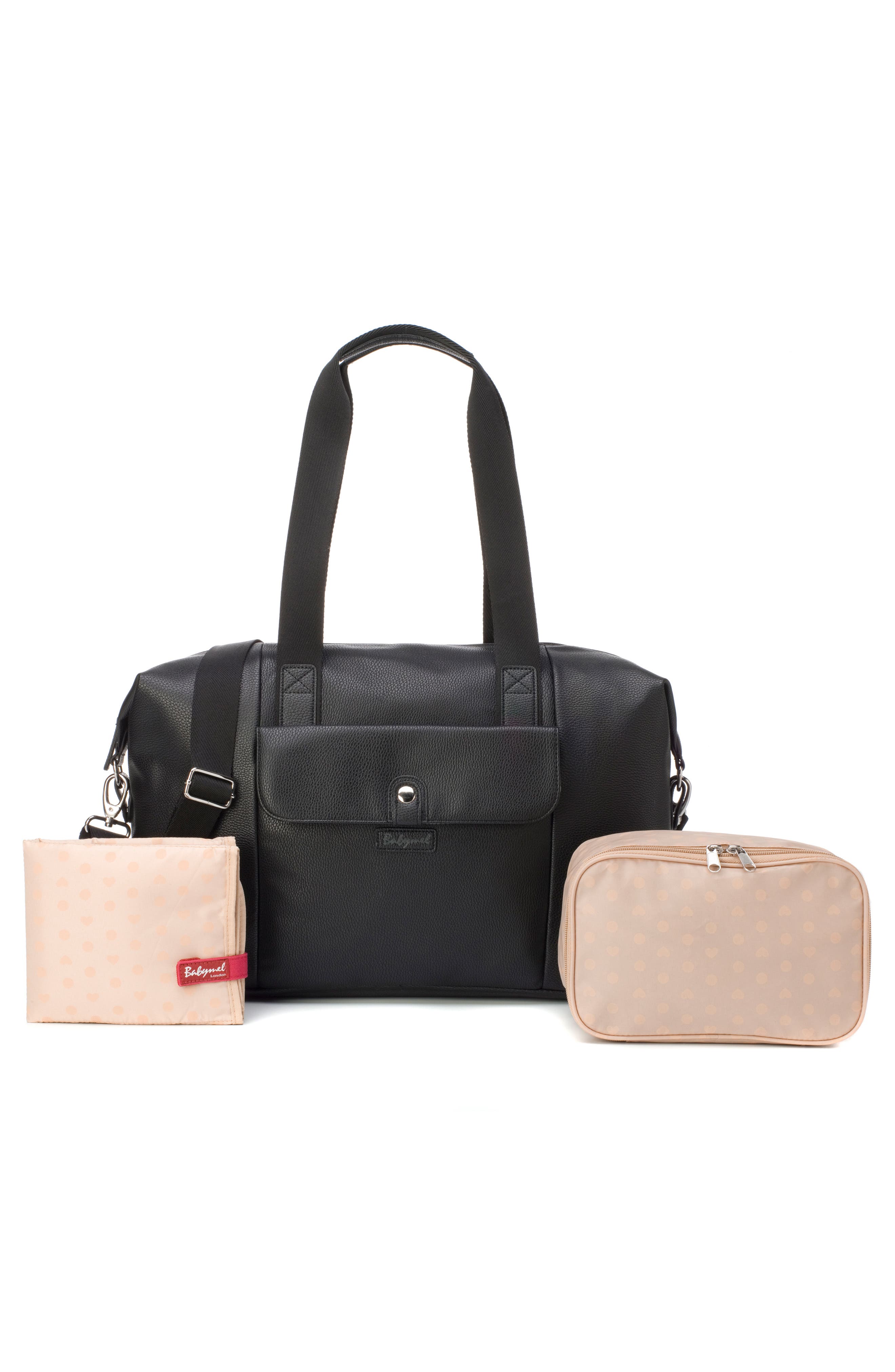Babymel Stef Faux Leather Diaper Bag, Alternate, color, 