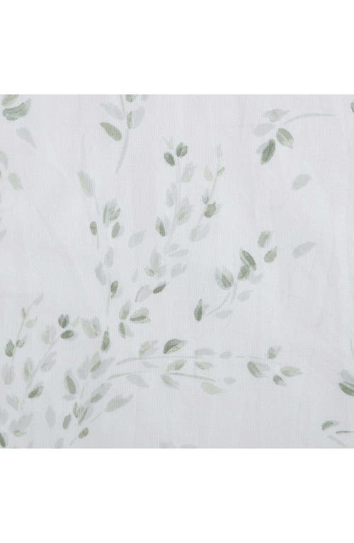 Calvin Klein Airy Botanical 300 Thread Count Sateen Sheet Set In Pale Green