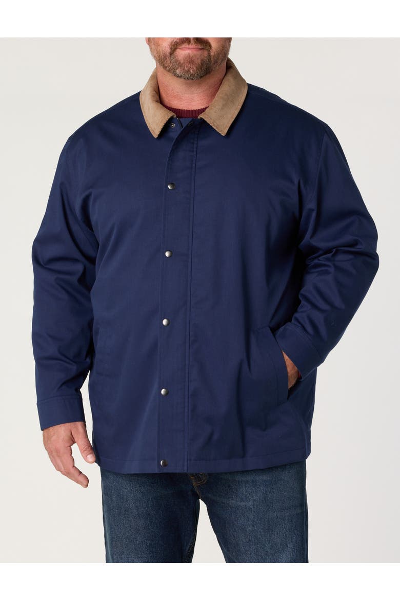 Big & Tall Corduroy Collar Barn Coat, Alternate, color, NAVY