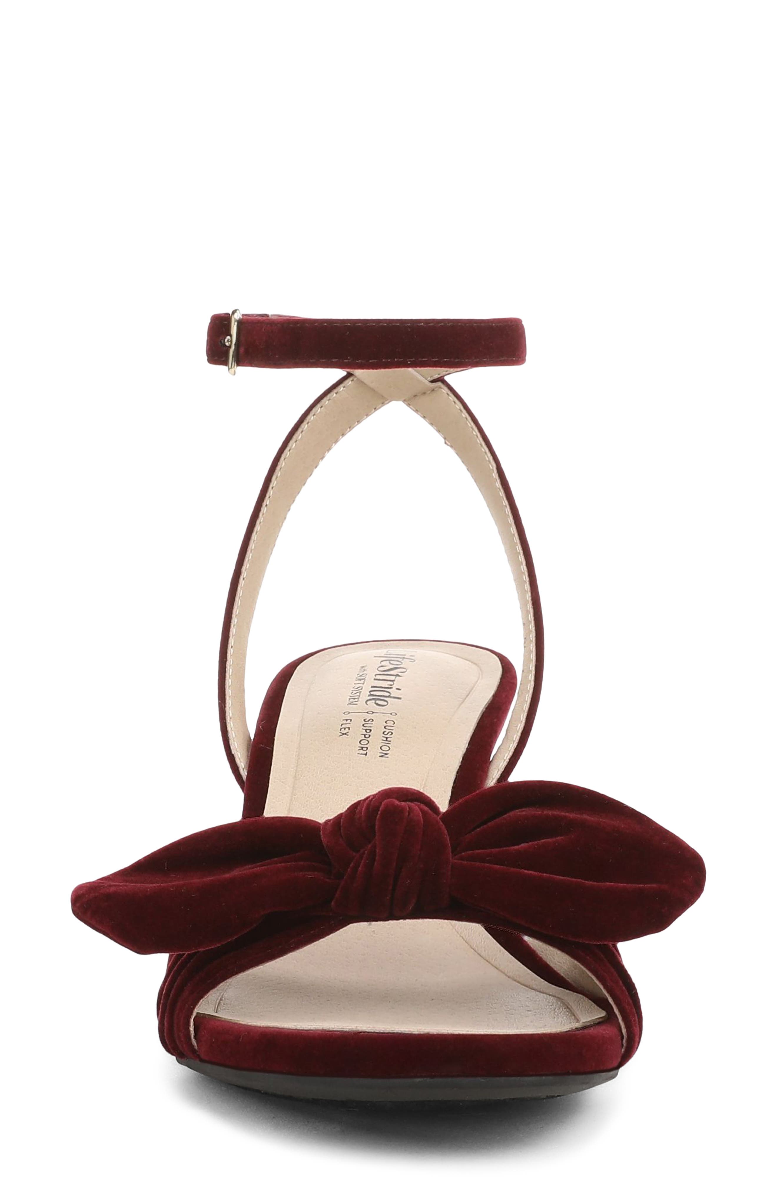 Nola Sandal, Alternate, color, BERRY RED