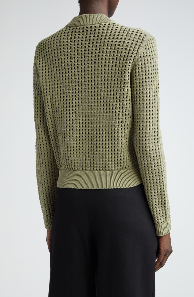 Akris punto Open Stitch Zip Cardigan, Alternate, color, 