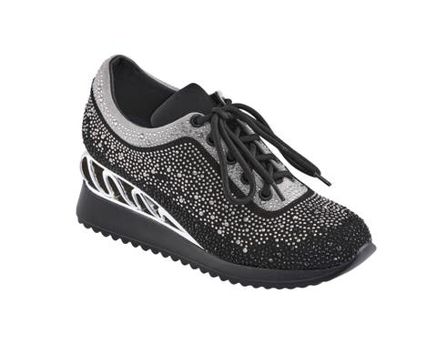 Glitz Fashion Athletic Sneaker On A Spring Look Wedge