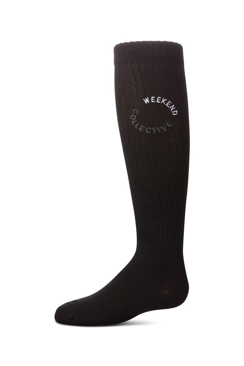 Weekend Collective Knee High Socks, Main, color, Black