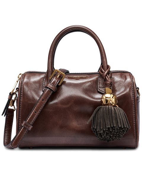 Perette Burnished Barrel Crossbody Bag