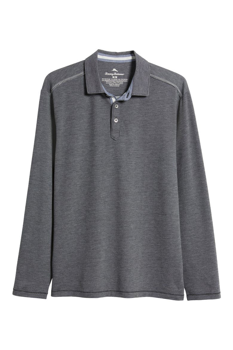 Coasta Vera Long Sleeve Polo, Alternate, color, COAL