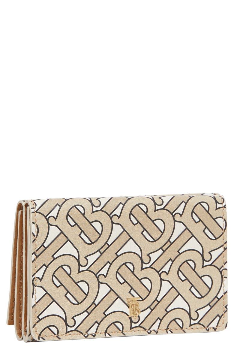 Burberry Lark Logo Print Leather Wallet, Main, color,