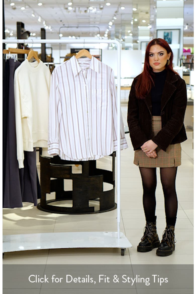 Stripe Oversize Button-Up Shirt video