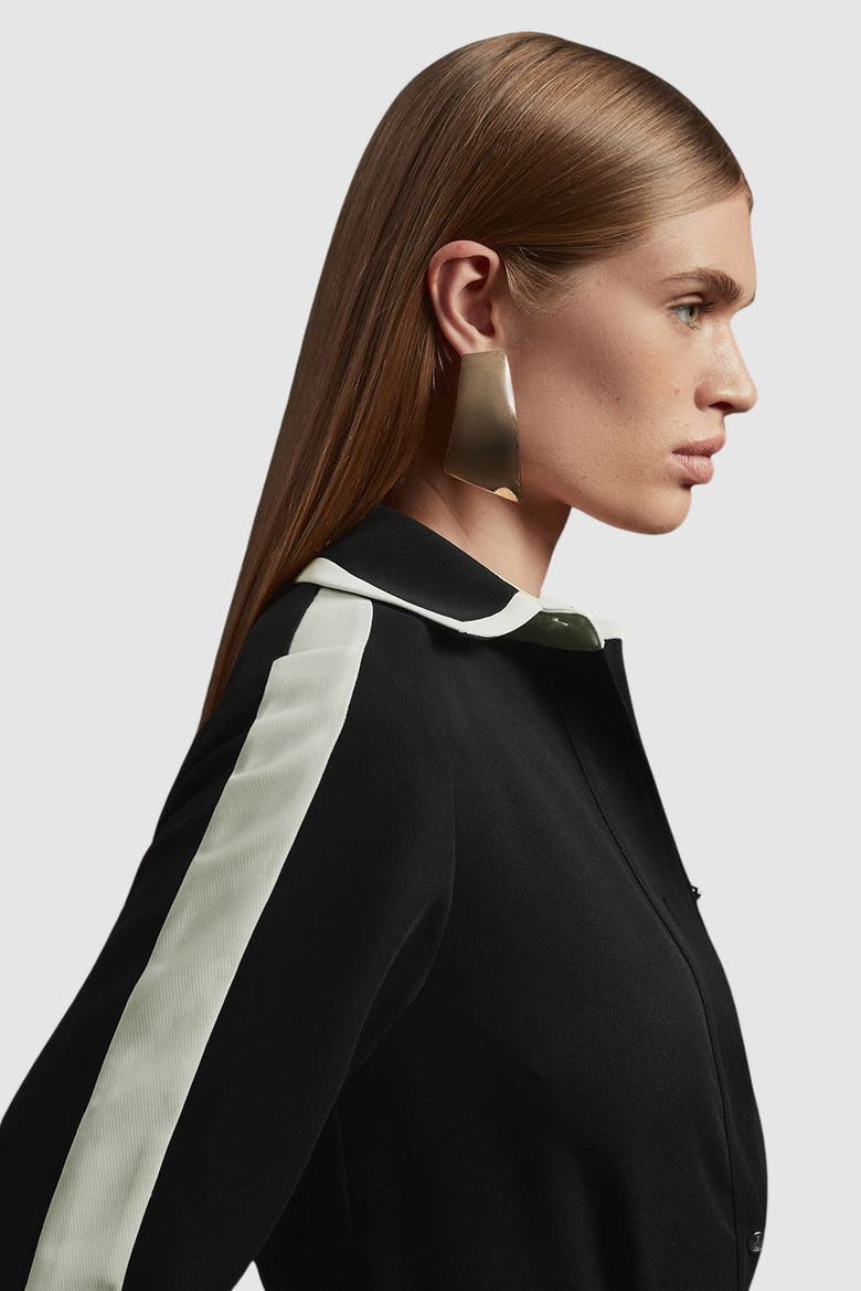 Colour Block Twill Woven Shirt, Alternate, color, Black
