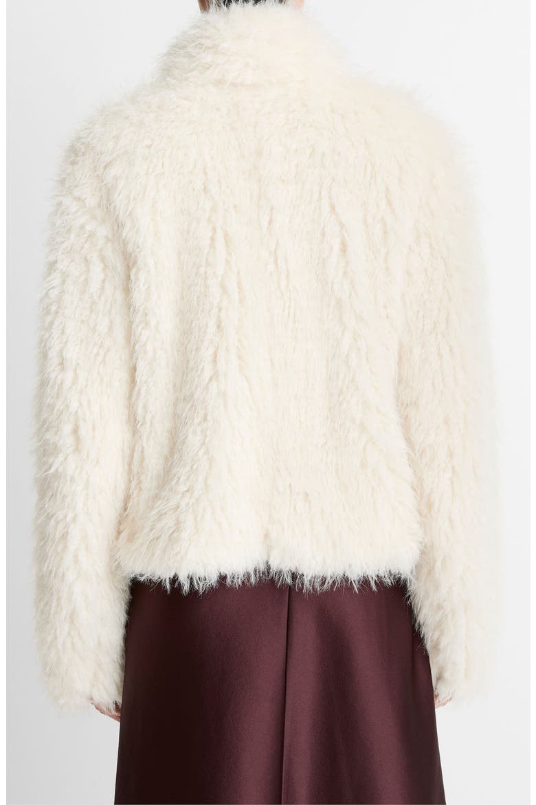 Shaggy Faux Fur Jacket, Alternate, color, LIGHT CREAM