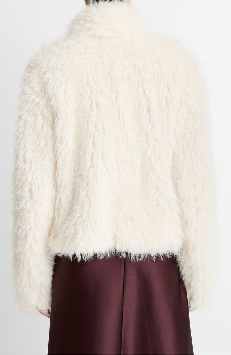 Vince Shaggy Faux Fur Jacket, Alternate, color, Light Cream