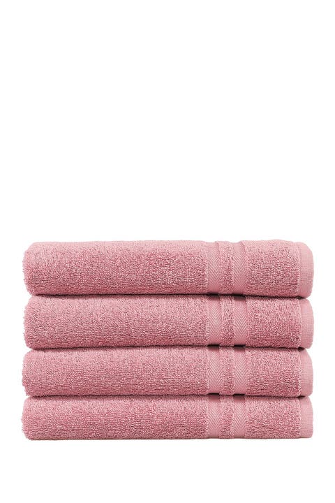 Denzi Hand Towels - Set of 4 - Tea Rose