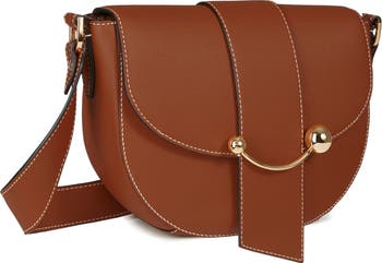 Crescent Saddle Leather Crossbody Bag