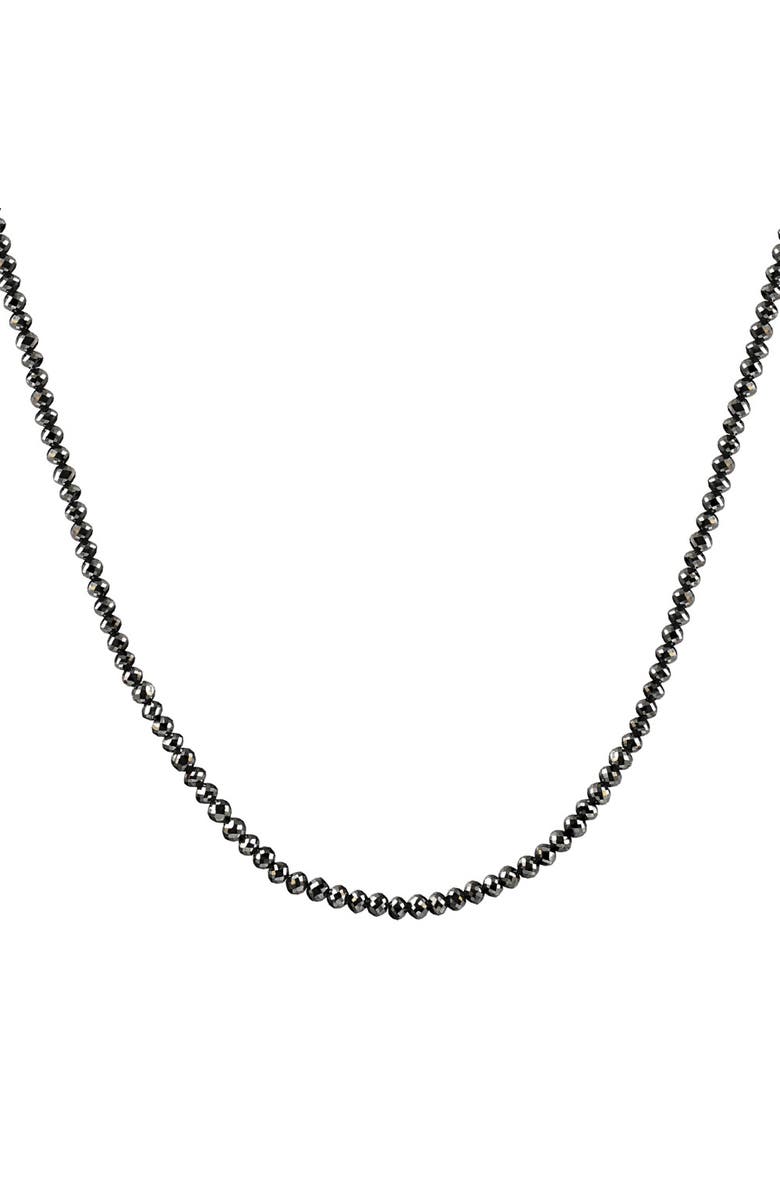 Bliss Diamond 33Ct Black Diamond Necklace in 18K Gold 16" With 2" Extender, Alternate, color, 