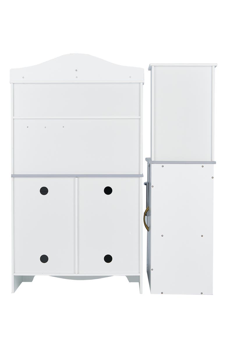 Teamson Kids Little Chef Upper East Retro Kitchen Playset, Alternate, color, White / Gold