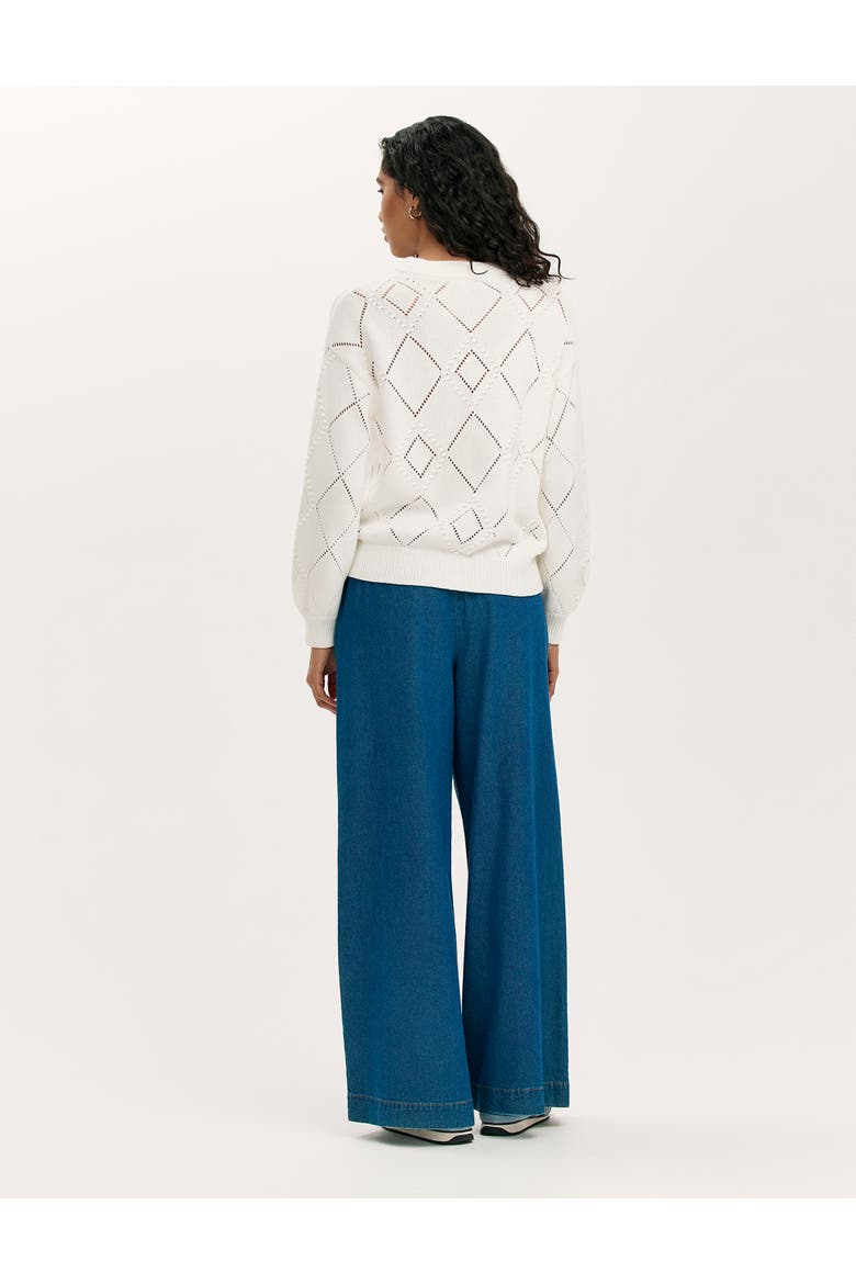 Odette Round Neck Knitted Sweater, Alternate, color, Ivory