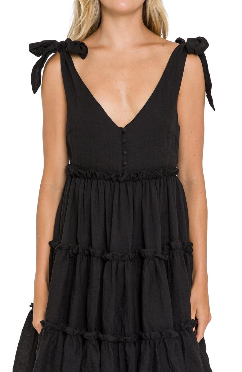 Free the Roses Tiered Tie Shoulder Minidress, Alternate, color,