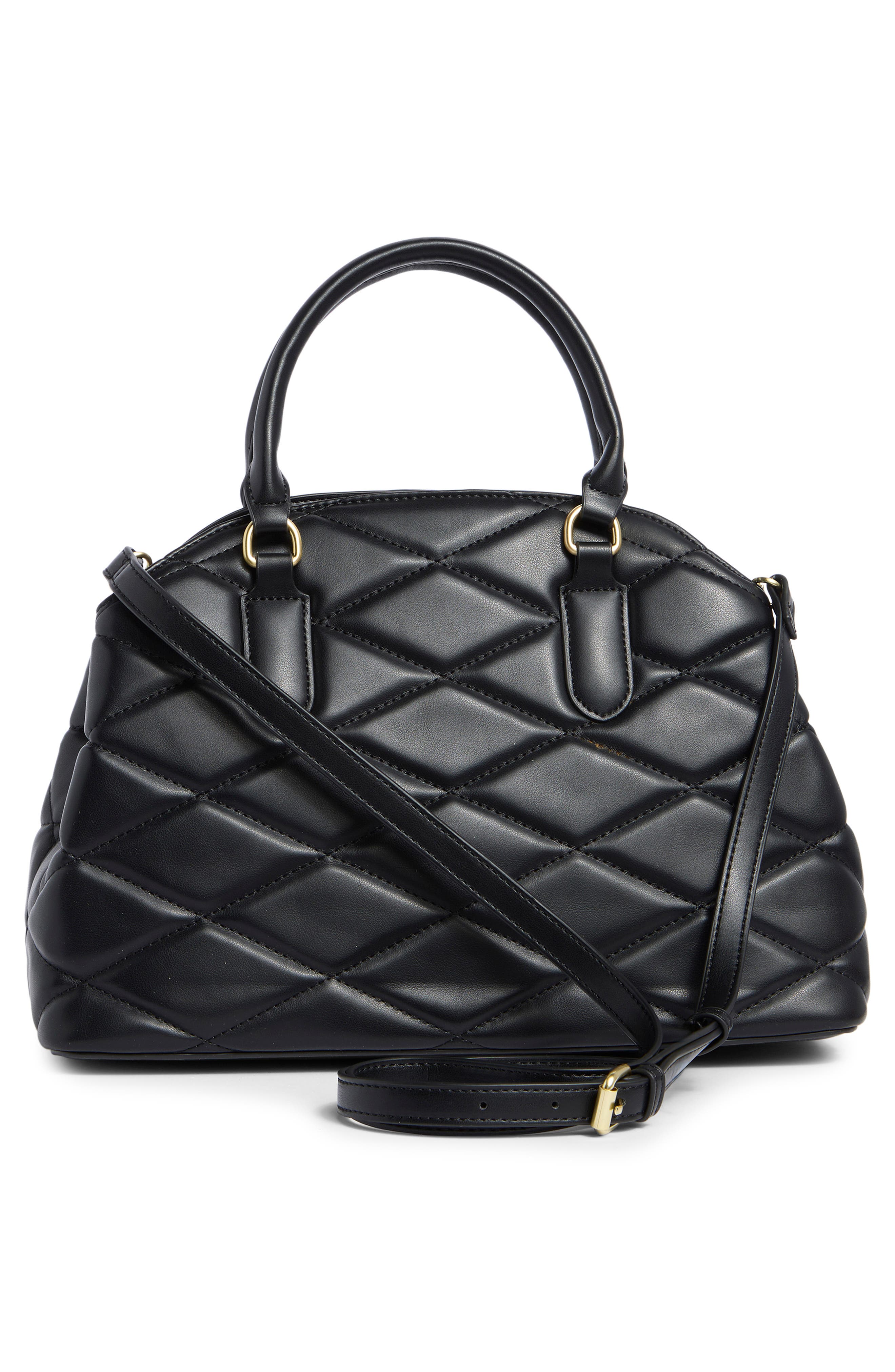 BCBG Quilted Double Compartment Satchel, Alternate, color, 