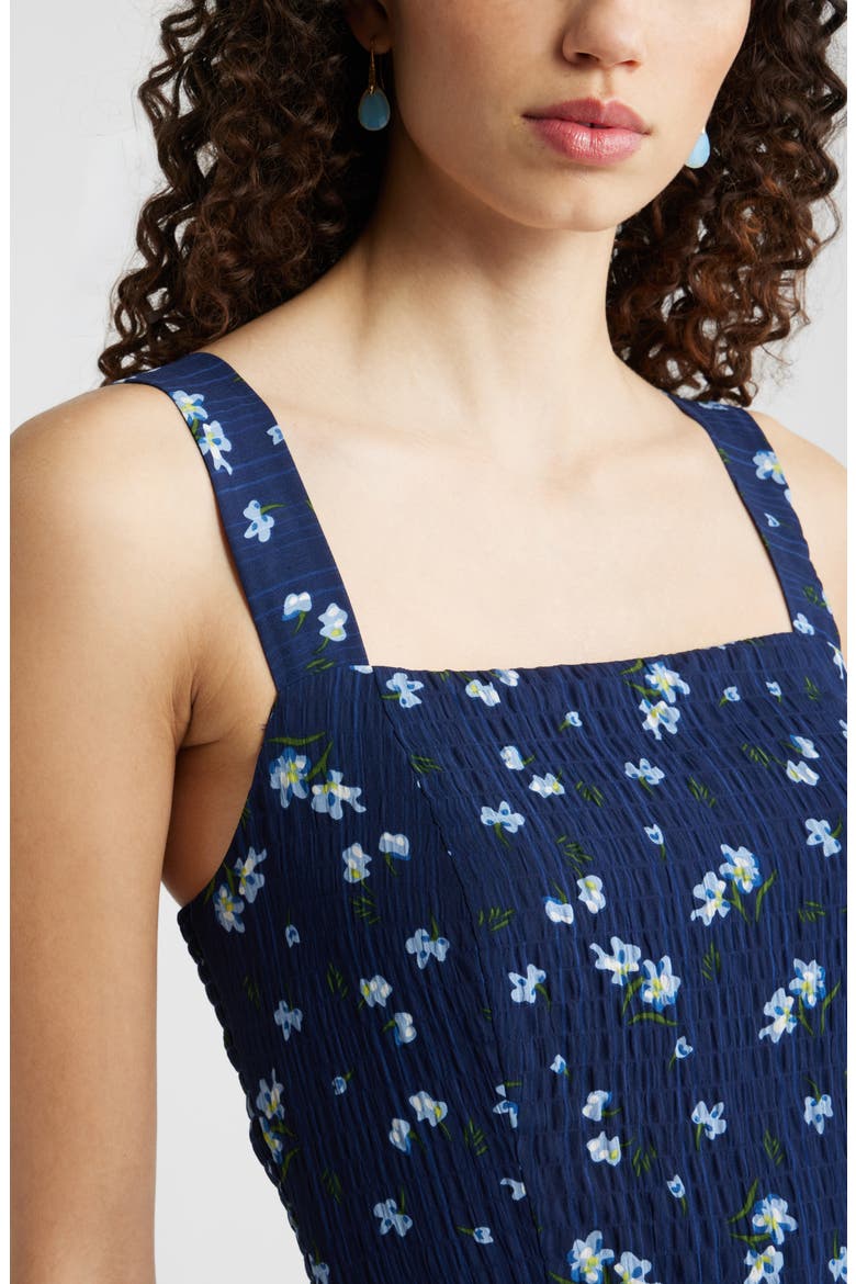 Floral Sleeveless Fit & Flare Sundress, Alternate, color, NAVY FLORAL