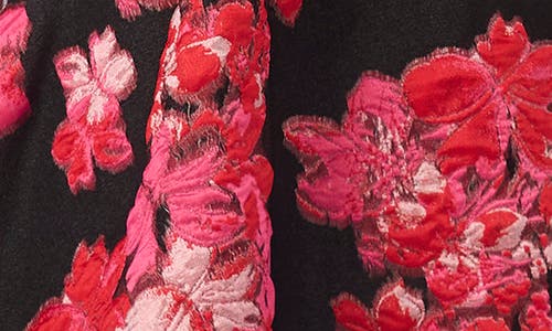 Ted Baker Fiona Floral Brocade Midi Skirt In Black