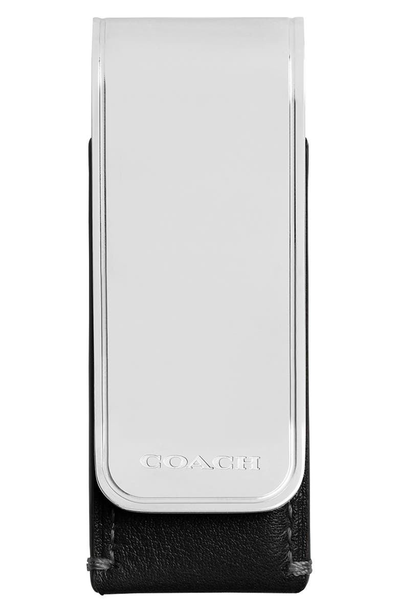COACH Leather Wrapped Money Clip, Alternate, color, 