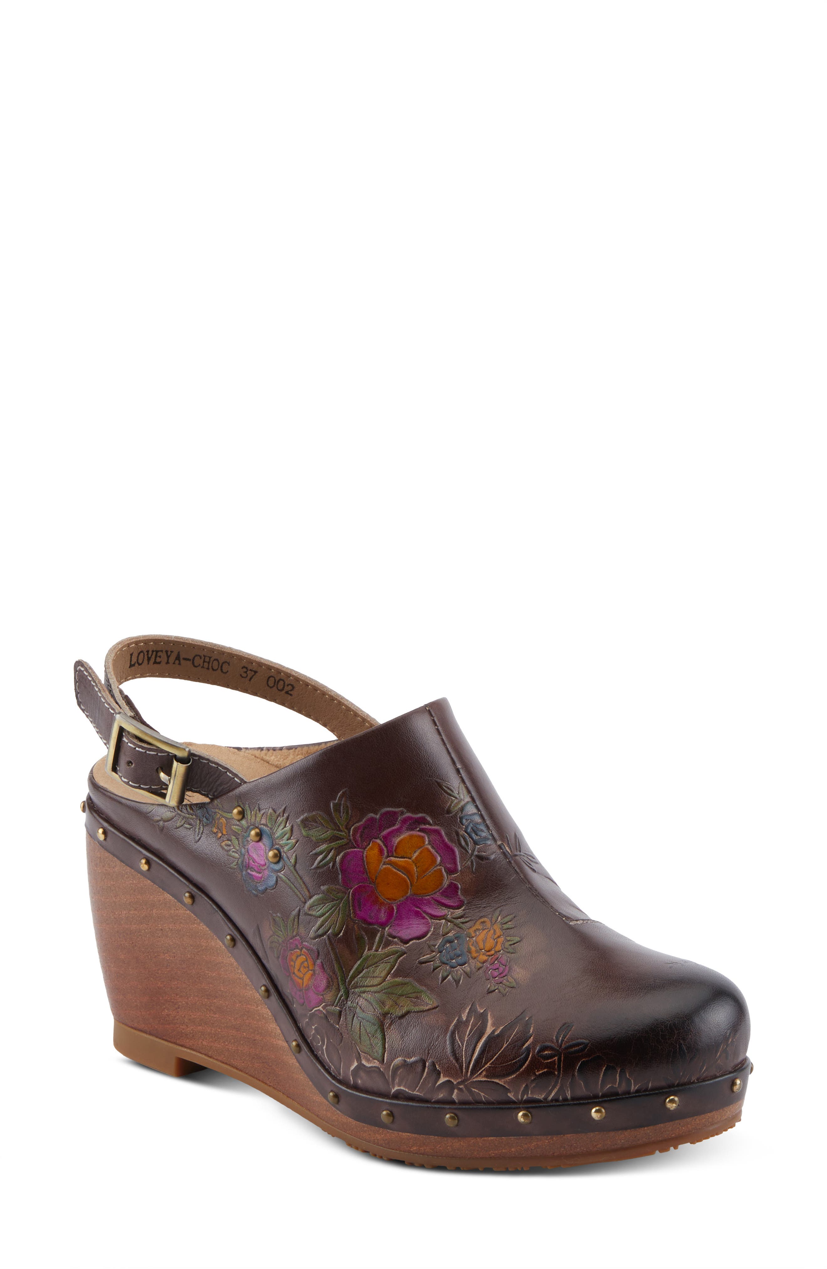 L'Artiste by Spring Step Loveya Slingback Platform Wedge Clog, Main, color, 