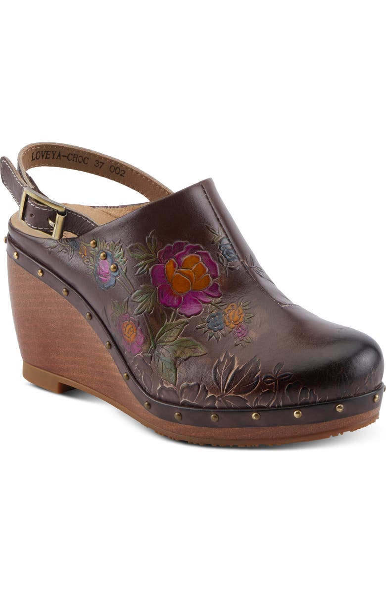 L'Artiste by Spring Step Loveya Slingback Platform Wedge Clog, Main, color,