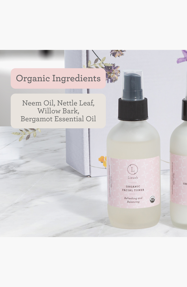 Lizush ORGANIC FACIAL TONER Refreshing and Balancing, Alternate, color, NO COLOR