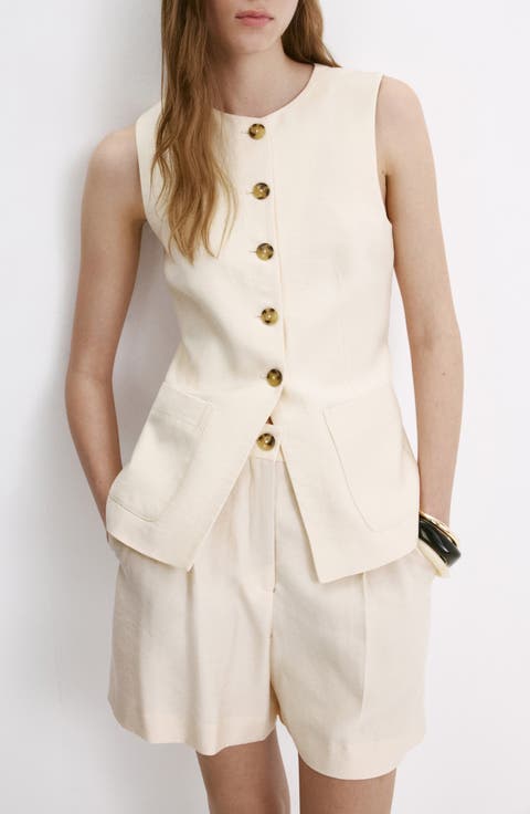 Pocket Button Front Vest